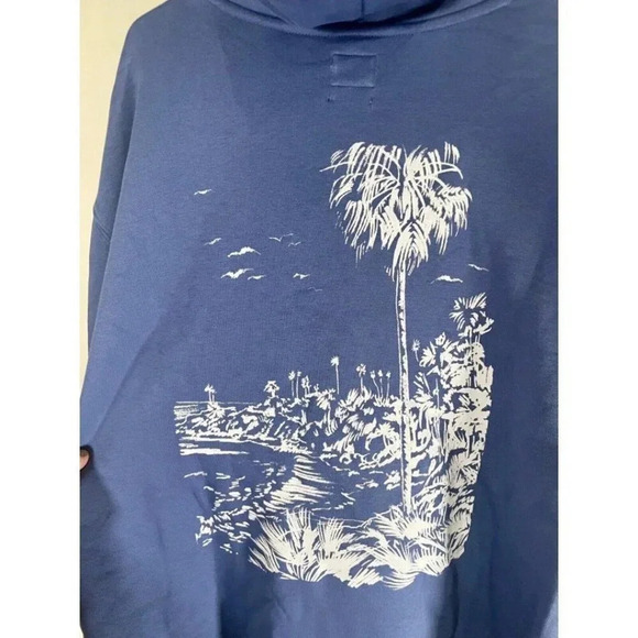 Levi's Men's Palm Logo Relaxed Fit Pullover Sweatshirt - Indigo Small NEW - Picture 4 of 5